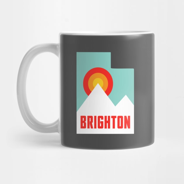 Brighton Utah State Retro Mountains by PodDesignShop